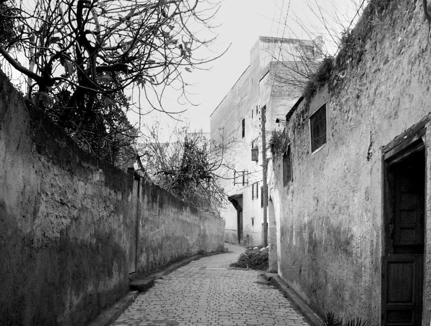 Ruelles étroites et architecture traditionnelle dans la médina de Fès